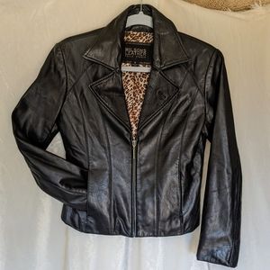 ✨ SOLD ✨ Wilson's Soft Leather Jacket with Leopard Print Lining- Women's Small